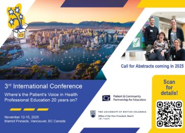 Save the Date: 3rd International Conference Where's the Patient's Voice in Health Professional Education? Nov 12-15, 2025