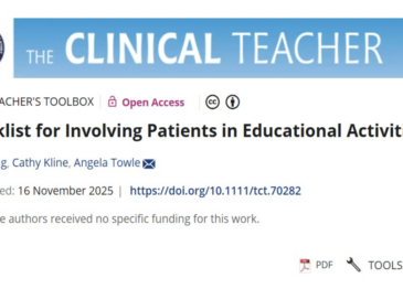 New Publication: A Checklist for Involving Patients in Educational Activities